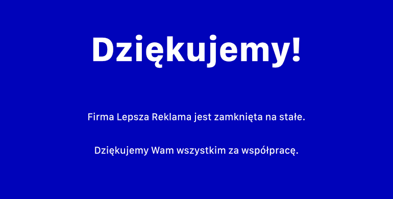 Dziękujemy za współpracę